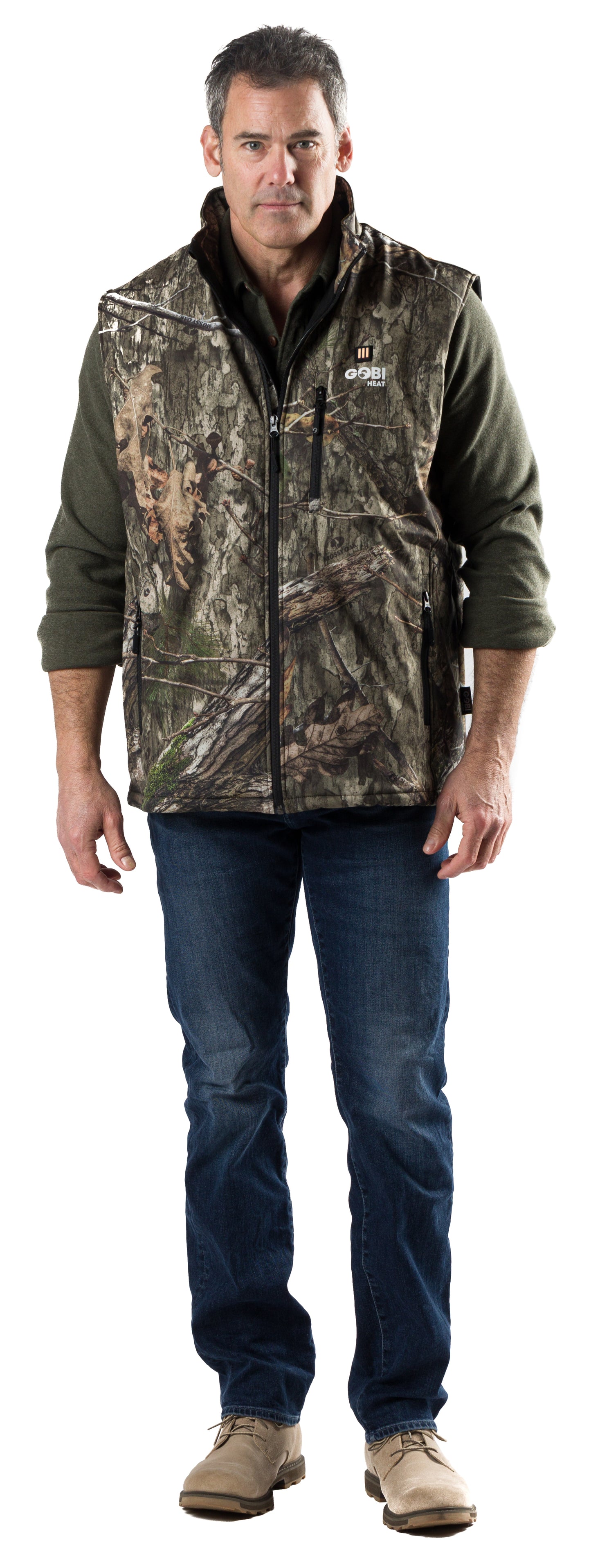 Colorado Mens Heated Hunting Vest-Mossy Oak Camo