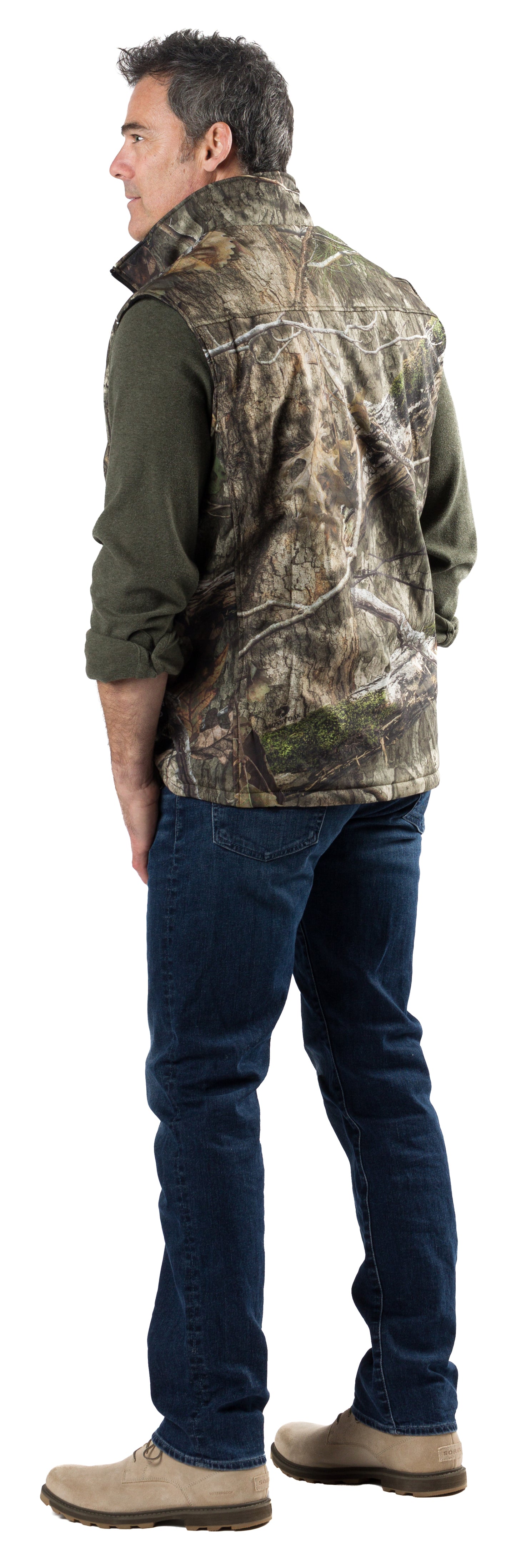 Colorado Mens Heated Hunting Vest-Mossy Oak Camo