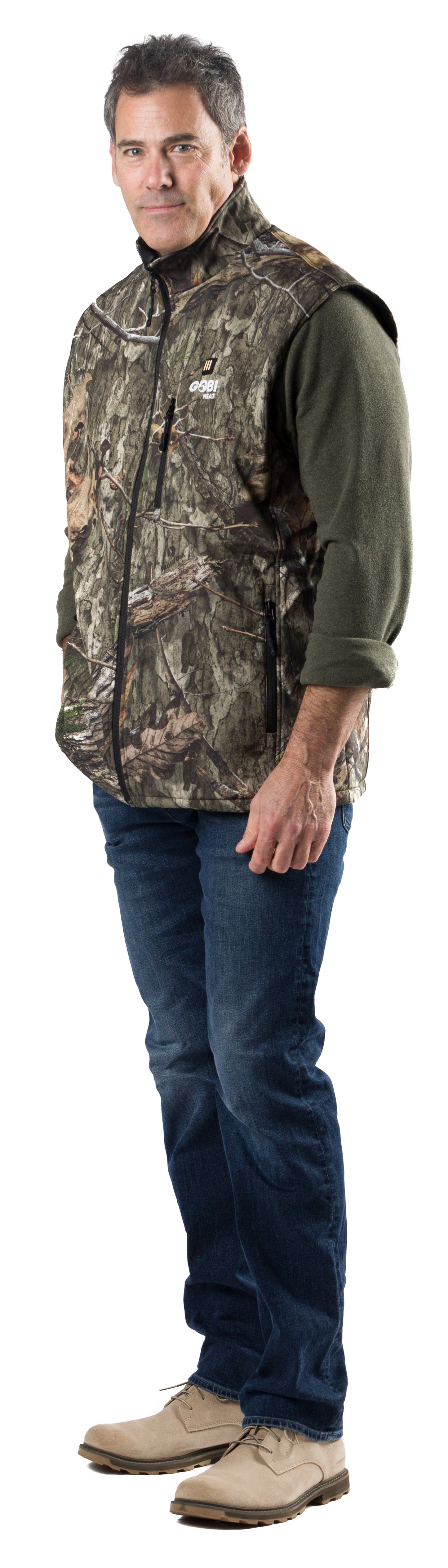 Colorado Mens Heated Hunting Vest-Mossy Oak Camo