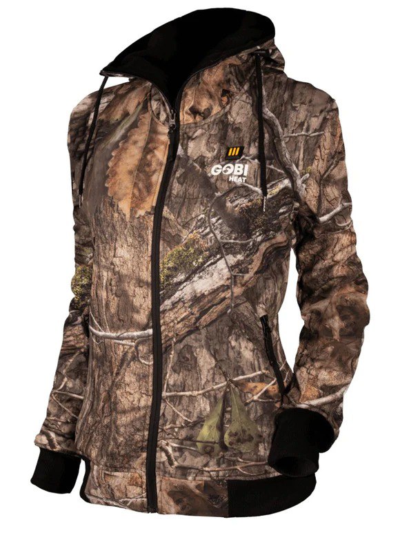 Shadow Womens Heated Hunting Hoodie - Mossy Oak Camo